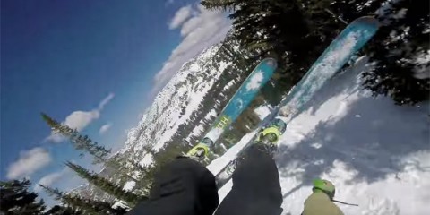 Сумасшедшая нарезка видеоселфи сноубордистов и лыжников